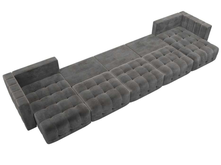 Дизайнерские диваны для гостиной, Диван П-образный Лига-052 НПБ МегаЛонг, велюр TOWER