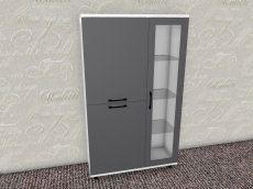 Шкафы распашные, Модульная система Грейс Шкаф ШК-5082  Снежный Ясень