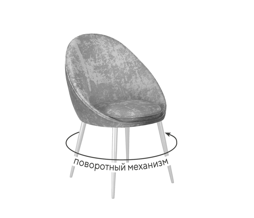 Стулья, Стул DikLine 234 поворотный (опоры белые)