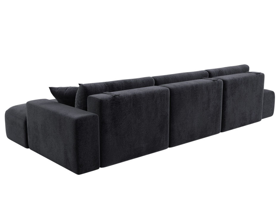 Диваны угловые в гостиную, Диван угловой Лига-036 НПБ Модерн Лонг правый угол, велюр TOWER