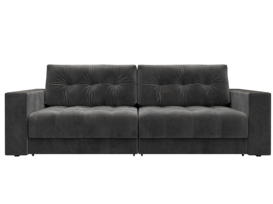 Диваны еврокнижки, Диван прямой с декором Лига-049 НПБ, велюр TOWER