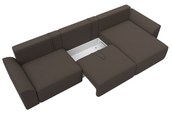 Диван угловой Лига-048 НПБ лонг, рогожка Амур