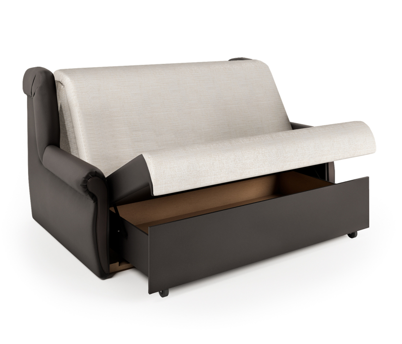 Диваны с ящиком для белья, Диван-кровать Аккорд М 160, экокожа/шенилл