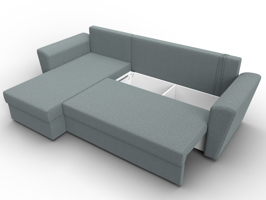 Диваны угловые в гостиную, Угловой диван Амстердам Лайт левый угол, рогожка Амур