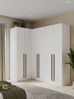 Угловые шкафы, Угловой шкаф для одежды распашной с ящиками София 2200х2100х1300 мм