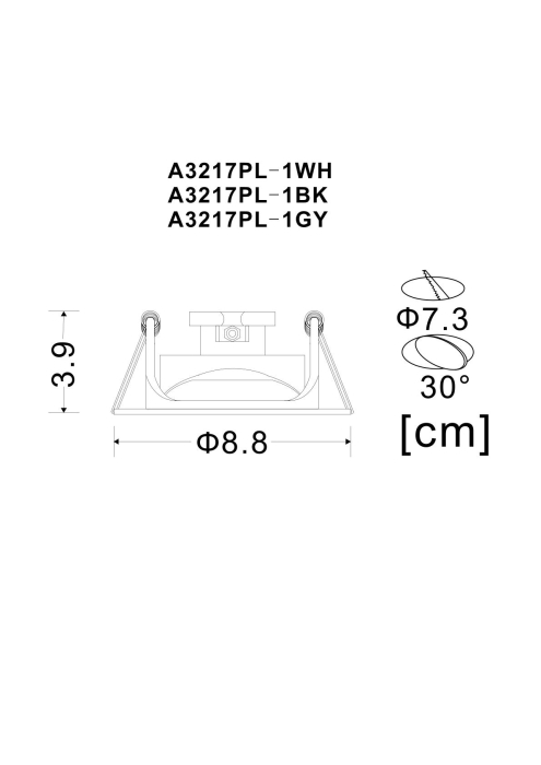 Встроенный светильник, Встраиваемый светильник ACCENTO 1