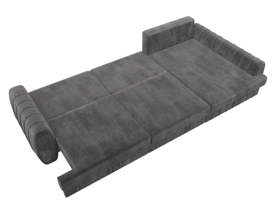 Диваны угловые в гостиную, Диван угловой Лига-057 НПБ Лонг угол правый, велюр TOWER