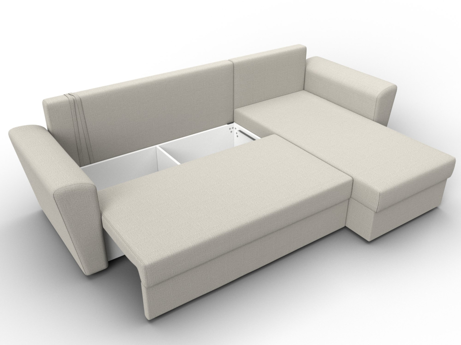 Диваны угловые в гостиную, Угловой диван Амстердам Лайт правый угол, рогожка Амур