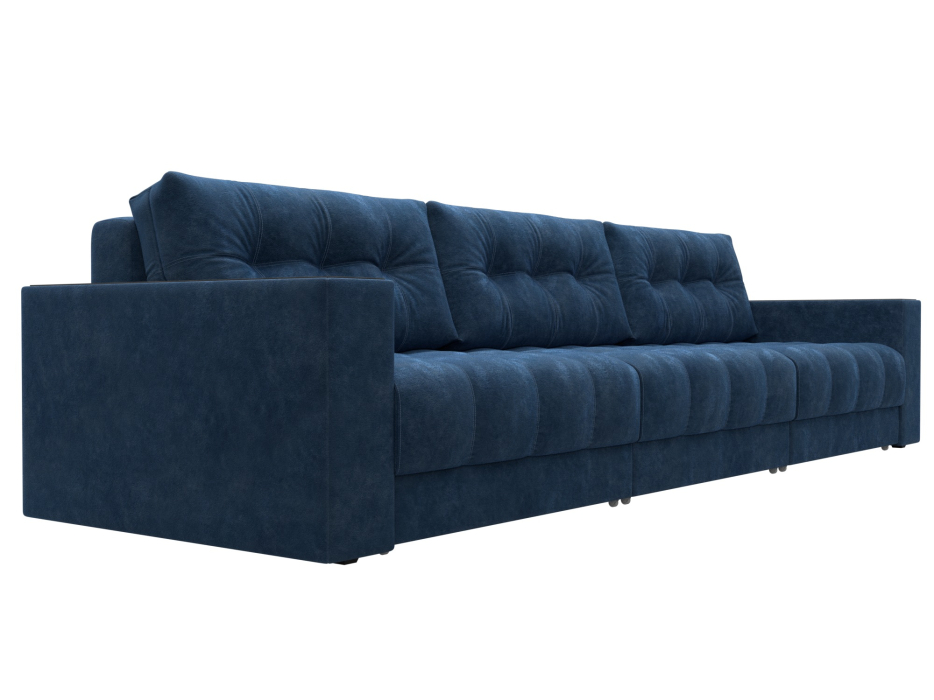 Дизайнерские диваны для гостиной, Диван прямой с декором Лига-049 НПБ Лонг, велюр BRUT