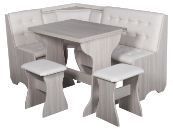 Кухонный уголок Стиль 1Л (со столом СТ3) Ясень шимо светлый / экокожа