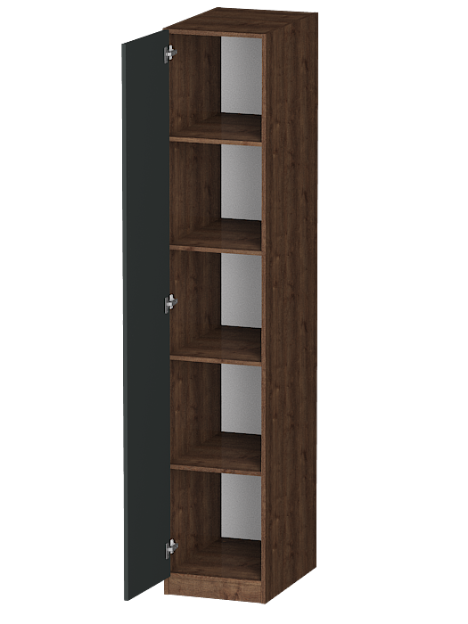 Шкафы одностворчатые, Распашной шкаф Лайф с полками 40*60*215 Дуб экспрессив