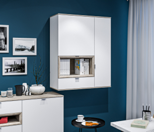 Комод NAGOS СБ-3033 Белый Бриллиант,Дуб Риббек/Белый Бриллиант