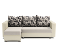 Диваны угловые в гостиную, Угловой диван Ария левый, шенилл / экокожа