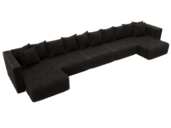 Диван П-образный Лига-052 НПБ МегаЛонг, велюр BRUT