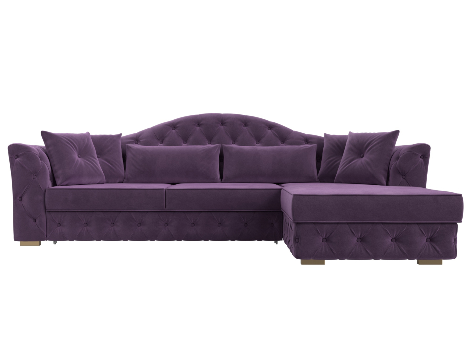 Диваны угловые в гостиную, Диван угловой Артис правый угол, микровельвет