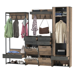 Прихожая модульная в стиле лофт Трувор № 238