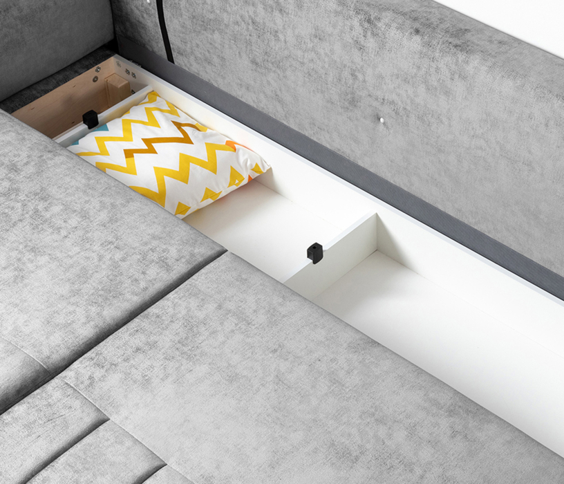 Диваны с ящиком для белья, Диван Дорис, Велюр Эверест