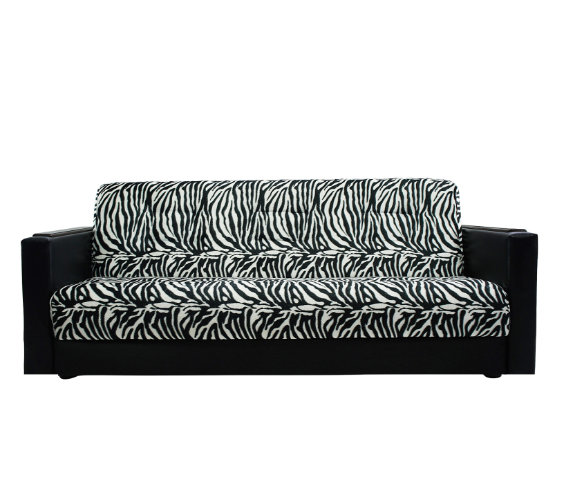 Диваны книжки, Диван- кровать книжка Лидер зебра, 140, велюр/экокожа