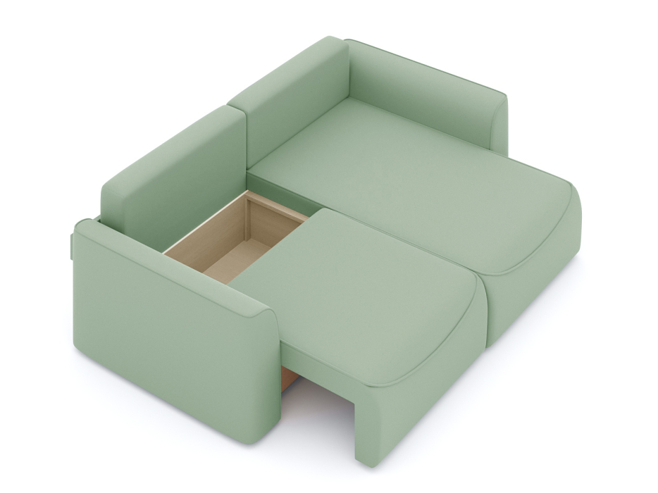 Диваны угловые в гостиную, Диван-кровать угловой Рафаэль еврокнижка НПБ, велюр