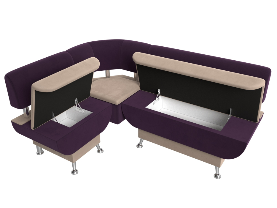 Кухонные уголки, Кухонный угловой диван Альфа левый угол, велюр