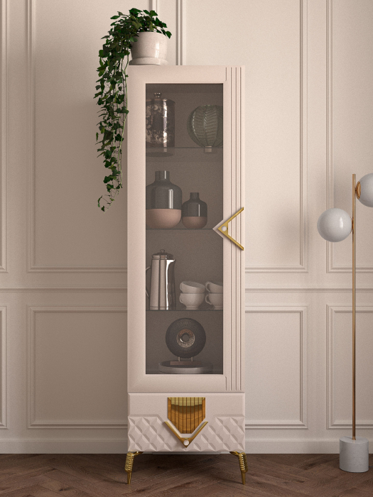 Шкафы пеналы, Шкаф 1-дверный Савелья кашемир