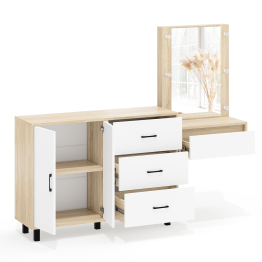 Стол косметический навесной с подсветкой и тумба-комод 123-1204.