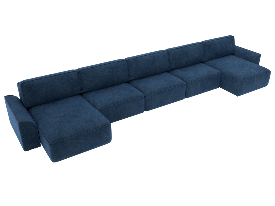 Диваны еврокнижки, Диван П-образный Лига-048 НПБ МегаЛонг, велюр BRUT