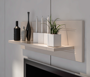 Полка Ассоль СБ-3432 Кашемир серый,МДФ Кашемир