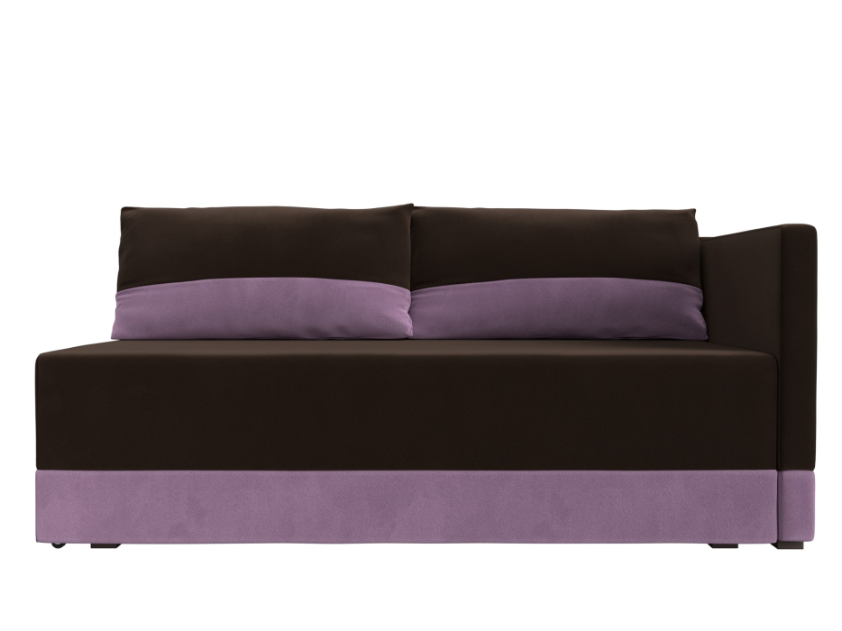 Кушетка диван, Кушетка Никас правая, микровельвет