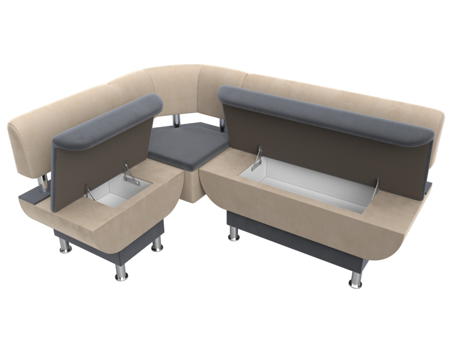 Кухонные уголки, Кухонный угловой диван Альфа левый угол, велюр