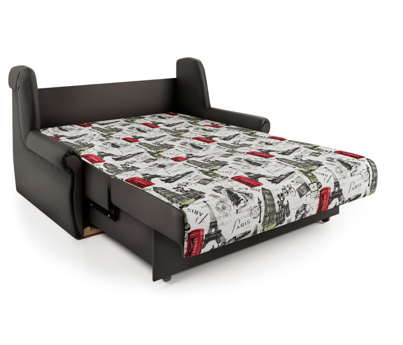 Диваны с ящиком для белья, Диван-кровать Аккорд М 140, велюр/экокожа