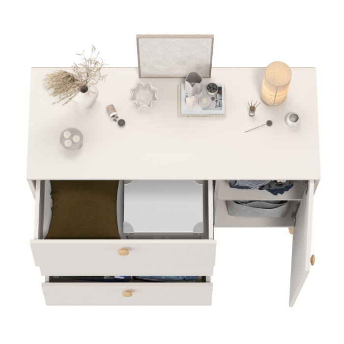 Комоды, Комод с дверкой и тремя ящиками Афина 4-44901