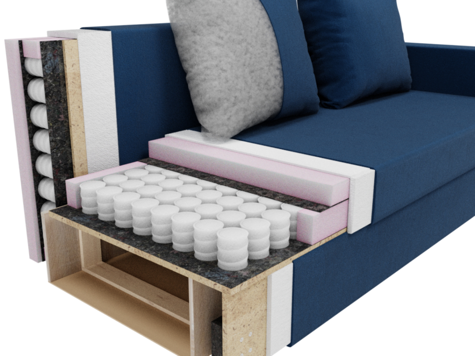 Диваны еврокнижки, Прямой диван Адам, НПБ,еврокнижка,велюр