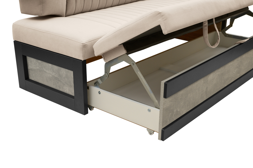 Диваны прямые кухонные, Прямой кухонный диван Парус 174 Ателье светлое