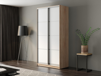 Шкаф-купе Айсберг 120 СОНОМА (белый/глухой)