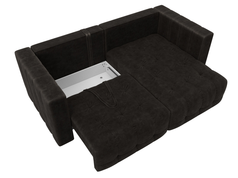 Диваны еврокнижки, Диван угловой Лига-052 НПБ угол универсальный, велюр BRUT