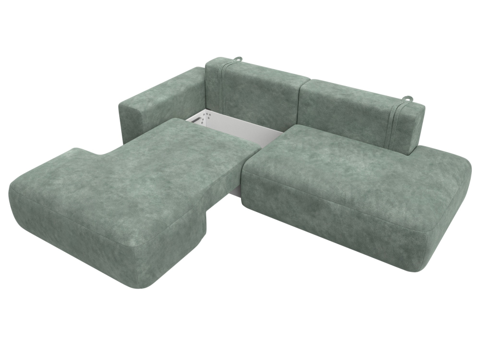 Диваны угловые в гостиную, Диван угловой Лига-036 НПБ Модерн левый угол, велюр BRUT