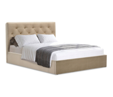 Мягкая кровать, Двуспальная кровать БЕЛЛИНИ 180х200, с подъемным механизмом, велюр