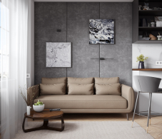 Диваны прямые, Диван прямой нераскладной Корсика,велюр