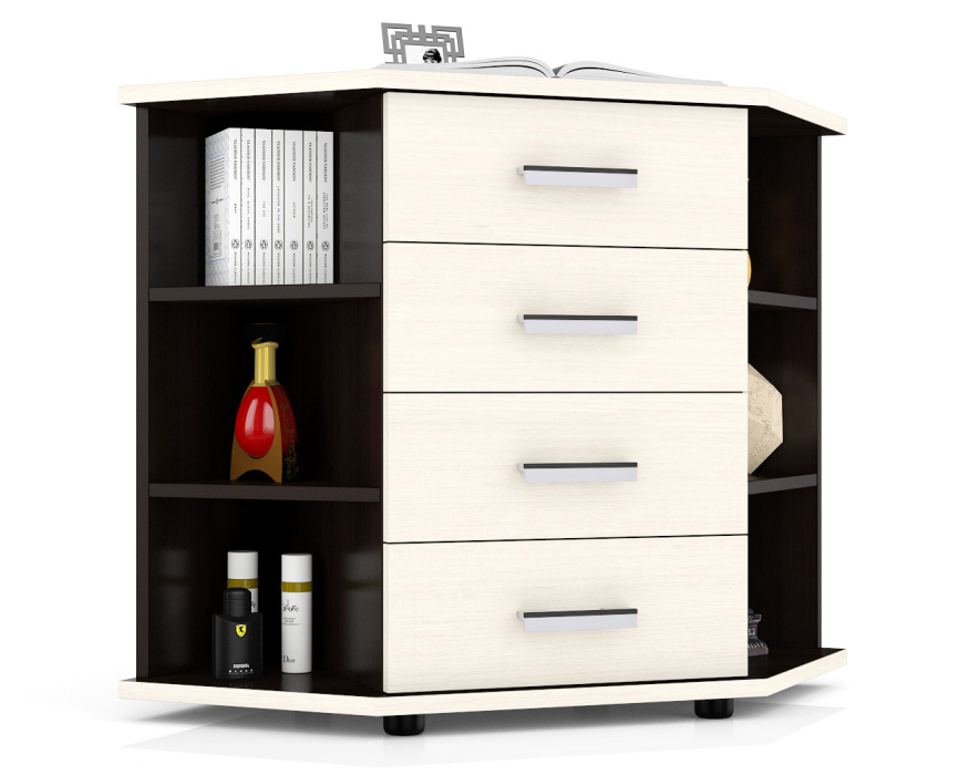 Комоды, Угловой комод МД-К12П с открытыми полкам