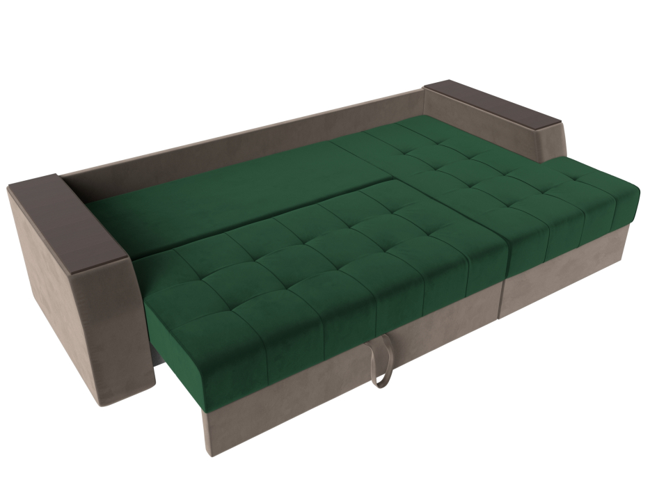 Диваны угловые в гостиную, Угловой диван Эмир БС правый угол, велюр