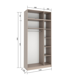 Шкаф Бостон с антресолью 1200