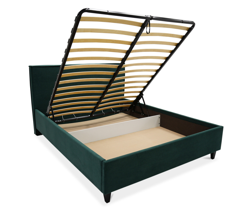 Мягкая кровать, Двуспальная кровать БЛЭР 180х200, с подъемным механизмом, велюр