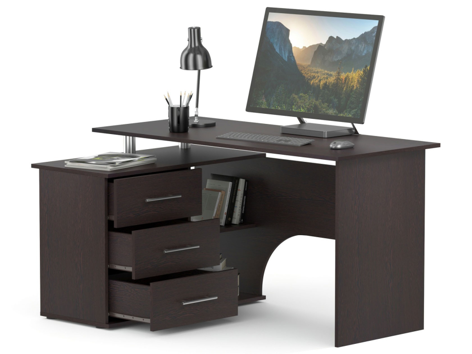 Угловые компьютерные столы, Стол компьютерный КСТ-09 Сокол Левый