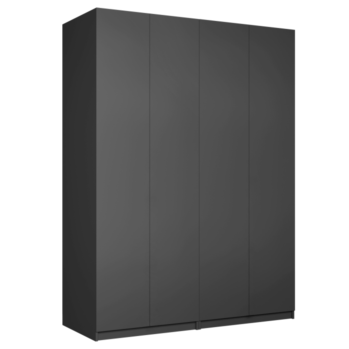 Шкафы распашные, Шкаф складной Е1 Локер ("Гармошка" с системой Push to Move/Левый162х52.5х220 см, с модулем