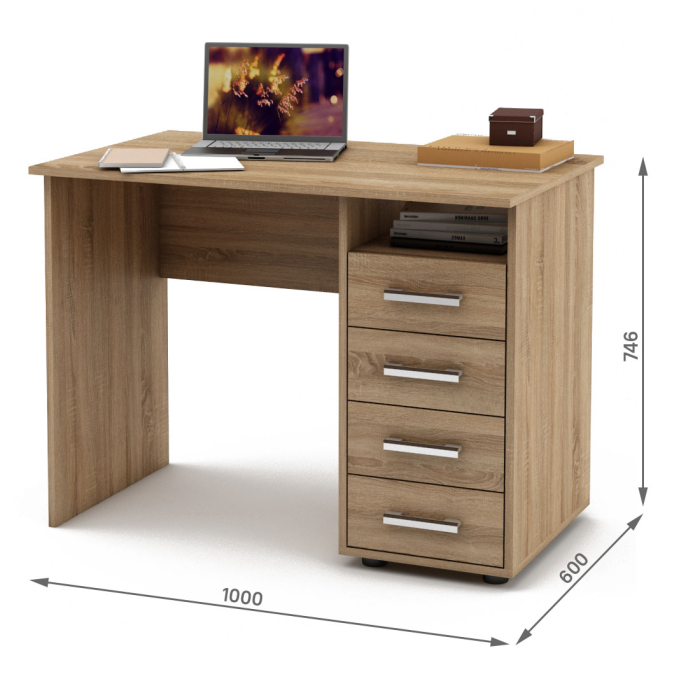 Прямые, Письменный стол Остин-3