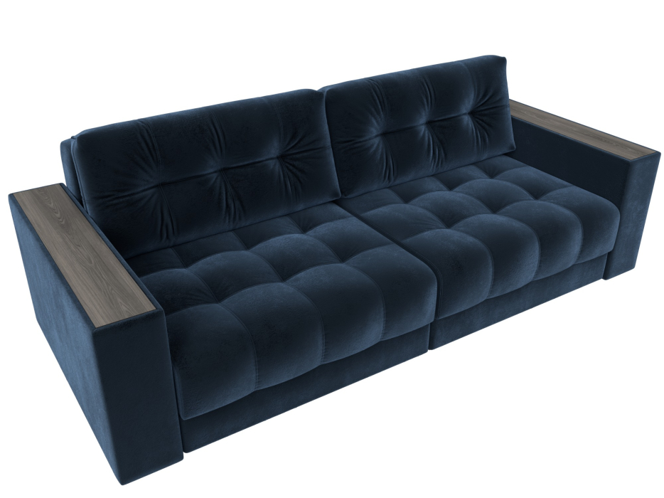 Диваны еврокнижки, Диван прямой с декором Лига-049 НПБ, велюр TOWER