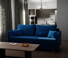 Диваны еврокнижки, Прямой диван Комфорта,еврокнижка,велюр