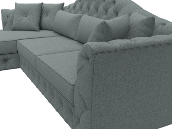 Диван угловой Артис левый угол, рогожка Амур