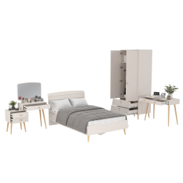 Туалетный столик Афина с кроватью 1200 со шкафом и столиком